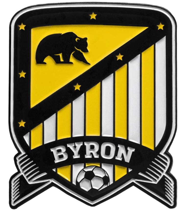 Byron Youth Soccer Pin Design from our Custom Soccer Pins Collection