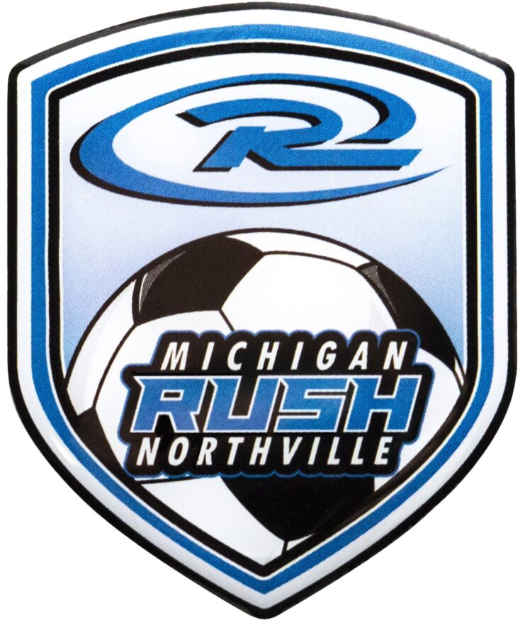 Past Custom Soccer Pins Design for Michigan Rush Northville
