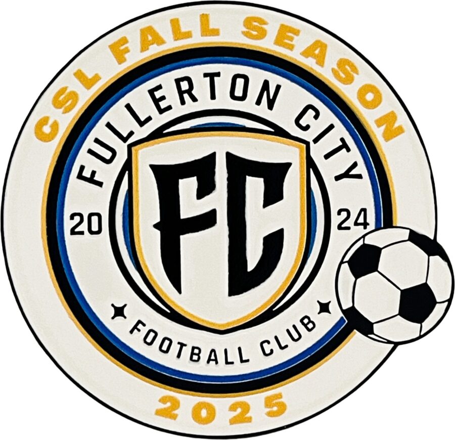 Recent Design from our Custom Soccer Pins Collection of Fullerton City Football Club
