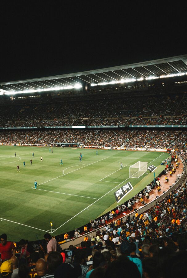 Stadium Background for Custom Soccer Pin Designs